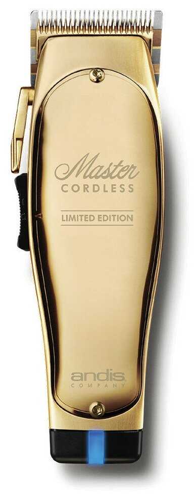 Аккумуляторно-сетевая машинка для стрижки Andis MLC Master Cordless Gold Limited Edition 12545 фотография 2