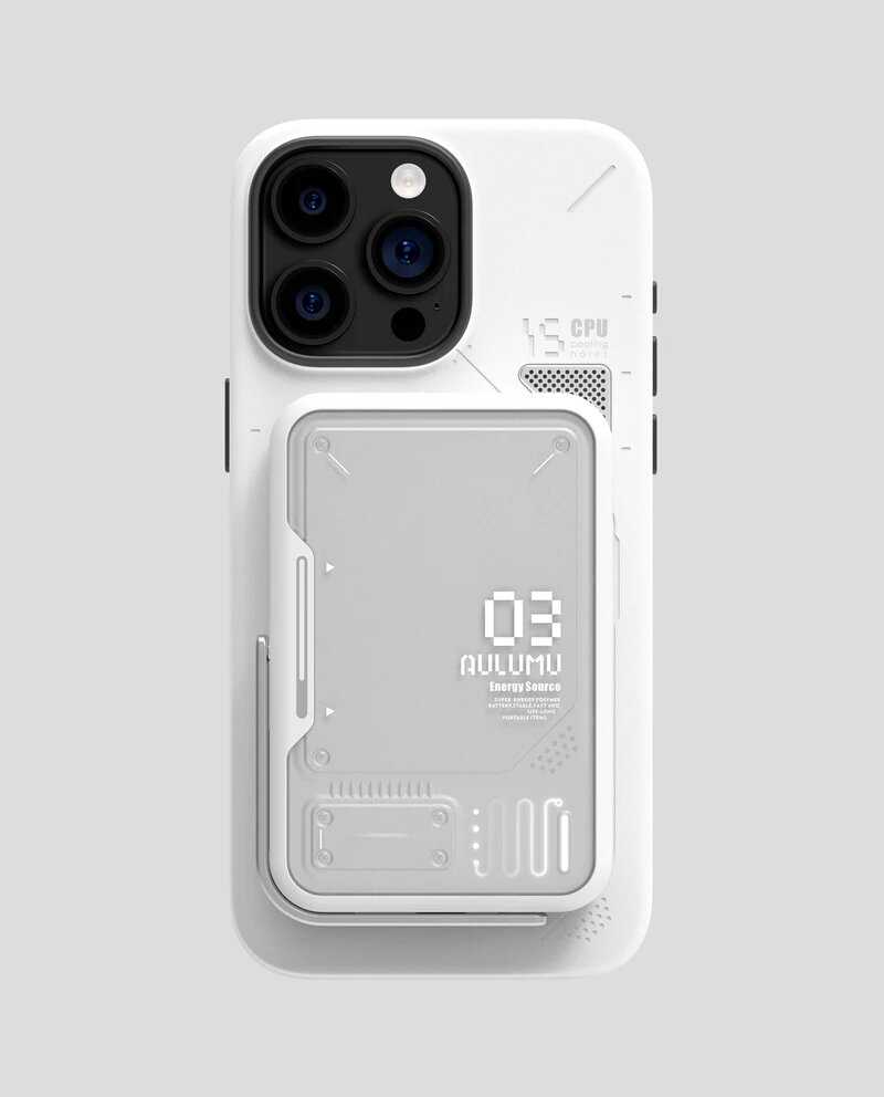 Внешний магнитный аккумулятор с подставкой Aulumu M03 MagSafe Battery Pack (3500 мАч) фотография 15
