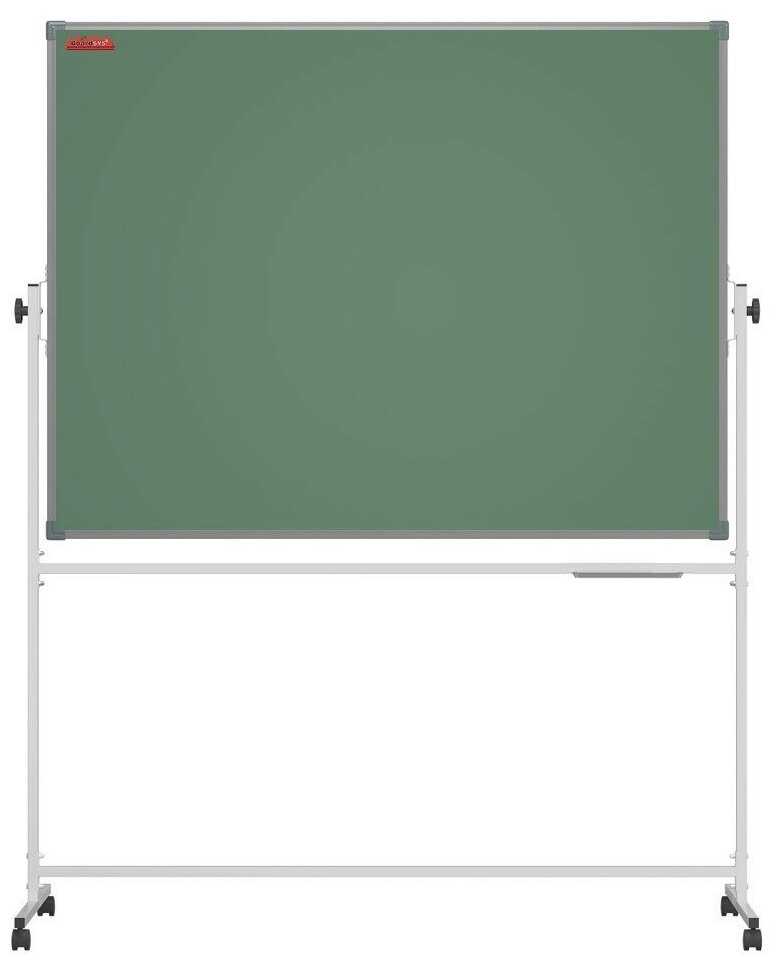 Доска поворотная 100x120 см, магнитно-меловая антибликовая, стальная рамка (BoardSYS EcoLite) фотография 1