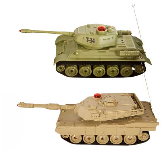 Набор техники Пламенный мотор Танковый бой Т34 - Abrams M1A2 870236, 1:32, 22 см