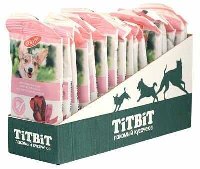 Жевательный снек Титбит Biff Dent со вкусом лосося (40гр16шт)