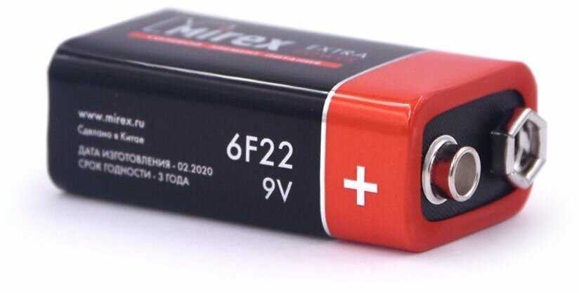 Батарейки Mirex 6F22 фотография 1