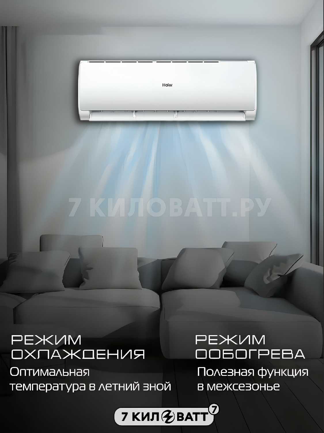 Сплит-система Haier HSU-09HQJ103/R3-B [27 м2, Wi-Fi, QINGAN] фотография 5