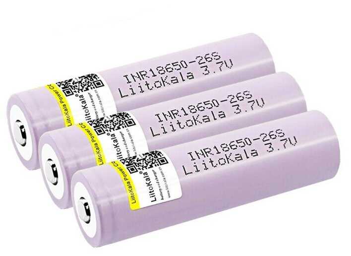 Аккумулятор 18650 высокотоковый 2600mAh 20A LiitoKala 26S Li-ion (1,2,3,4,5 шт) фотография 9
