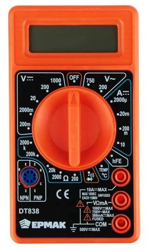 Мультиметр цифровой ЕРМАК DT-838 фотография 4