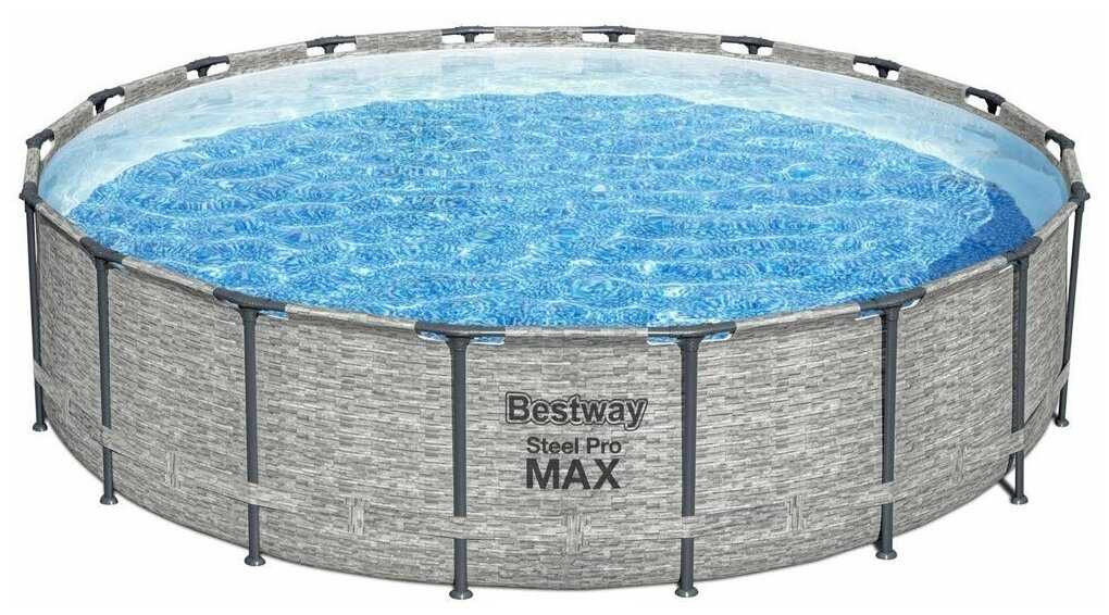 Каркасный бассейн Bestway 5618Y (549х122 см), с картриджным фильтром, лестницей и защитным тентом