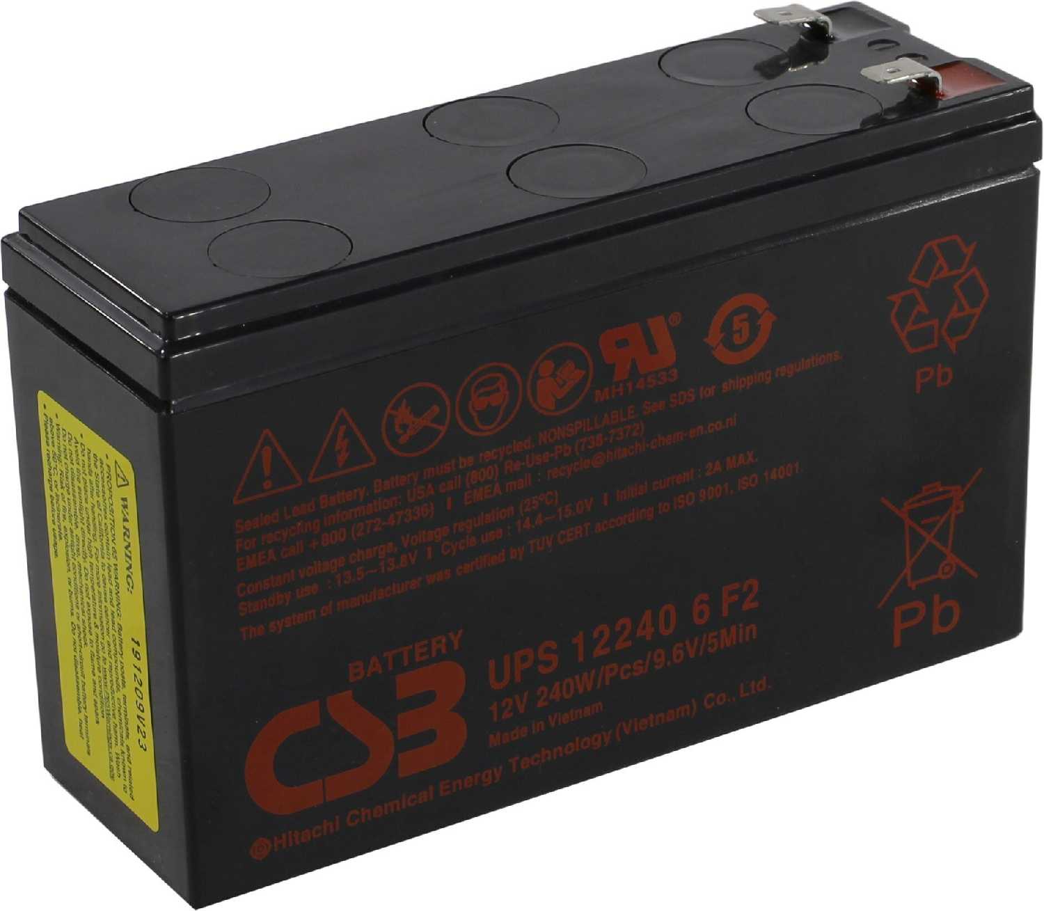 Аккумуляторная батарея CSB UPS 122406 (12В) фотография 2