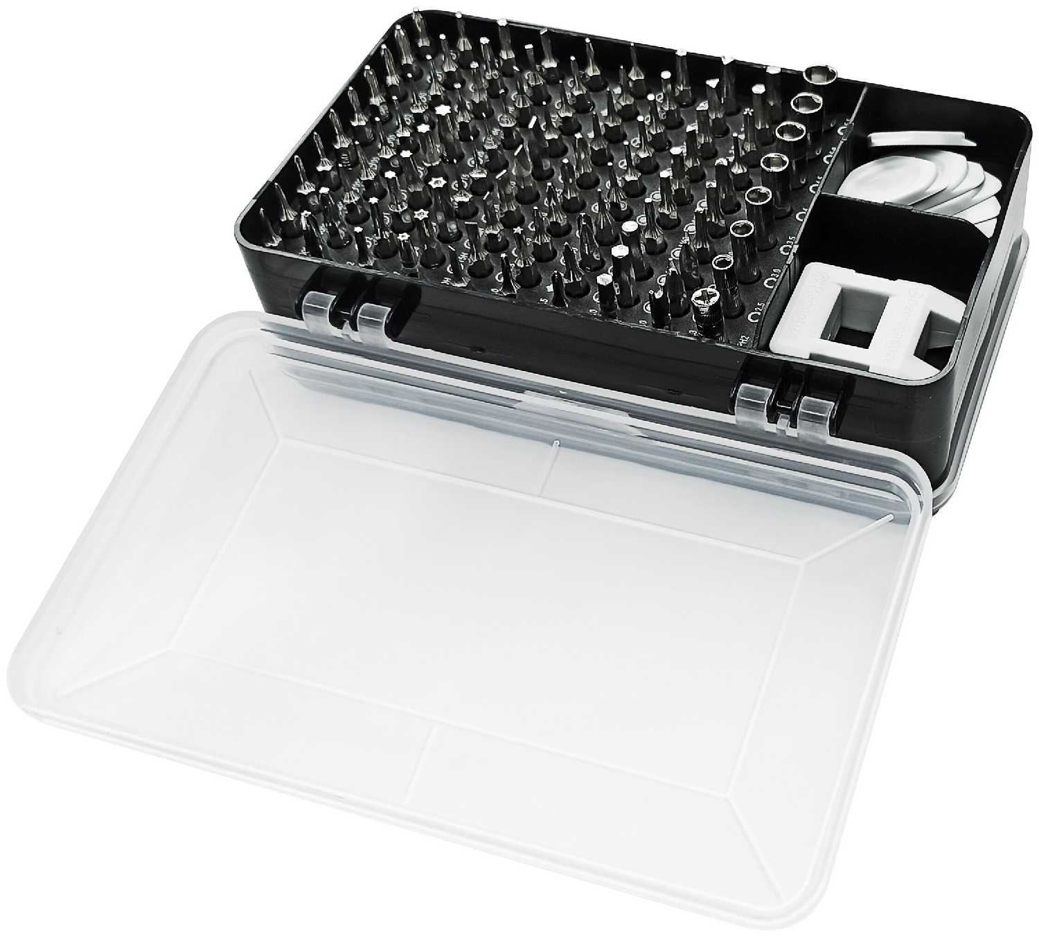 Набор прецизионных отверток VertexTools для точных работ 115 предметов 1/8 со сменными насадками в кейсе фотография 2