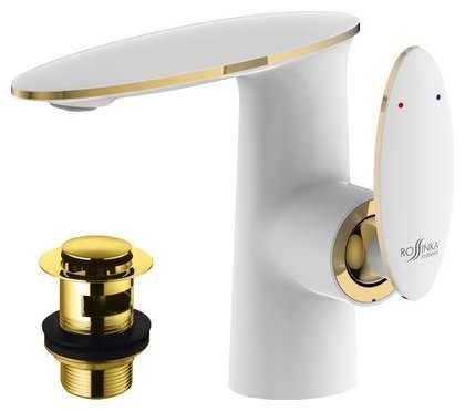 Смеситель для раковины (умывальника) Rossinka Silvermix RS30-11W, рычажный фотография 1