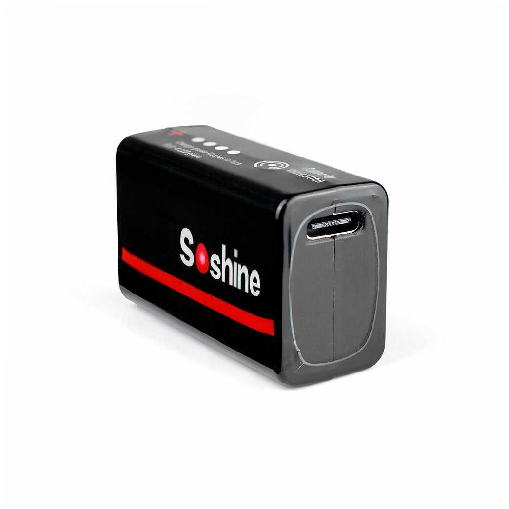 Аккумулятор SOSHINE Крона 9V 500mAh Type-C фотография 1