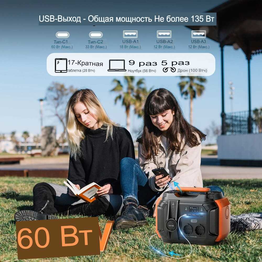 Портативная автономная электростанция Flashfish 150000mAh 540Wh 500W фотография 6