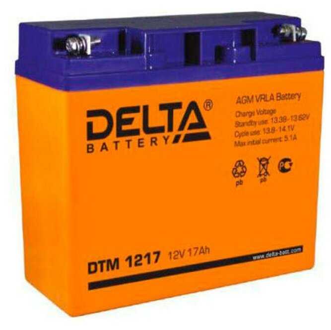 Аккумуляторная батарея DELTA Battery DTM 1217 (12В) фотография 8