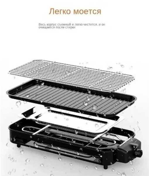 Электрический гриль BARBECUE AT HOME многофункциональная печь [2 в 1] фотография 6