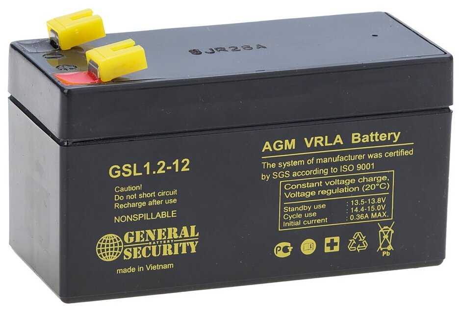 Аккумулятор General Security GSL 1.2-12 (12В, 1.2Ач)