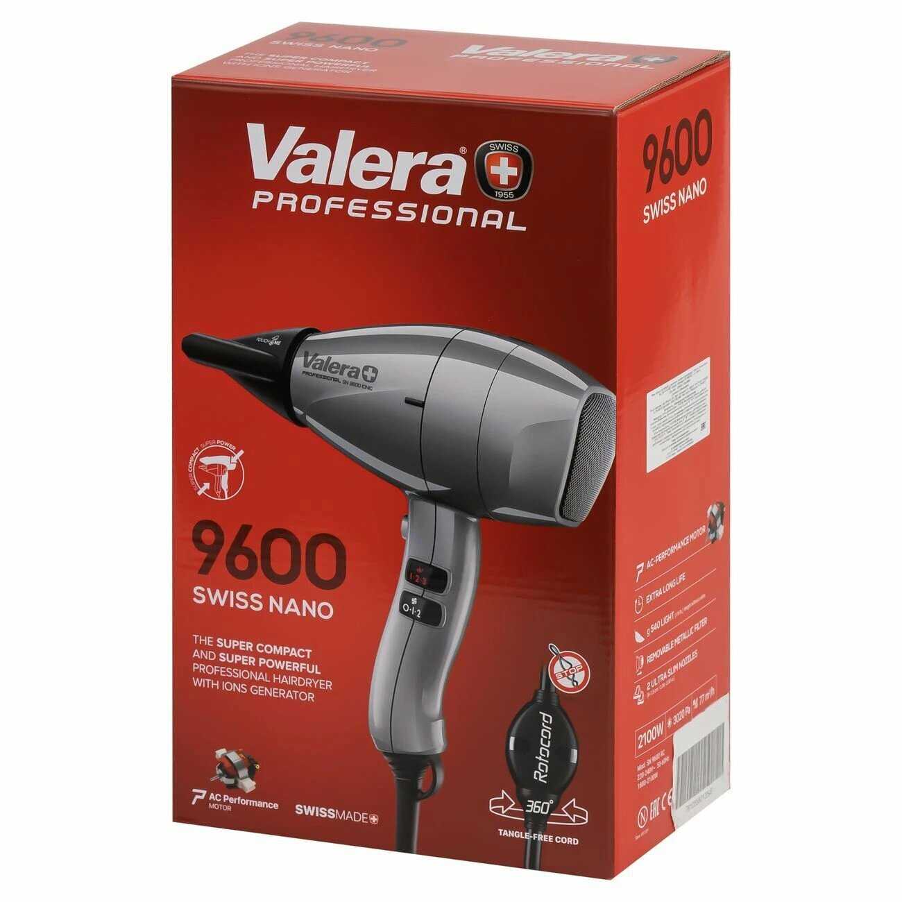 Фен профессиональный Valera Swiss Nano 9600 Rotocord (2100 Вт) фотография 10