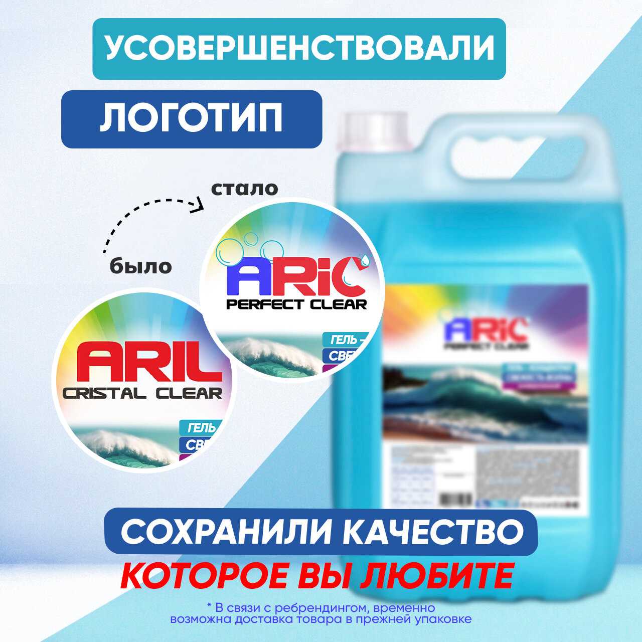 Гель для стирки ARIC 5 литров Жидкий порошок универсальный Свежесть волны / Средство для стирки фотография 1