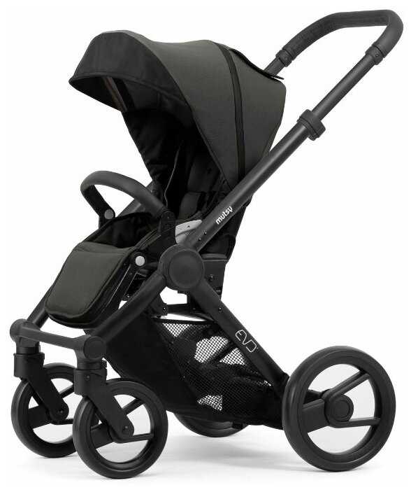 Коляска 2в1 Mutsy Evo Bold Deep grey на шасси Grey grip black фотография 2