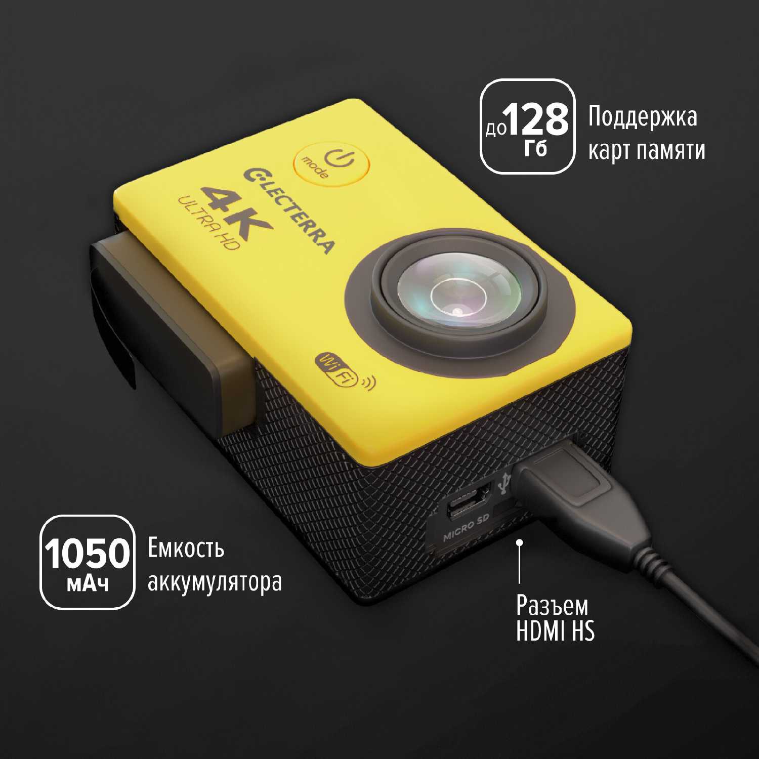 Экшен камера Electerra 4К UHD фотография 10