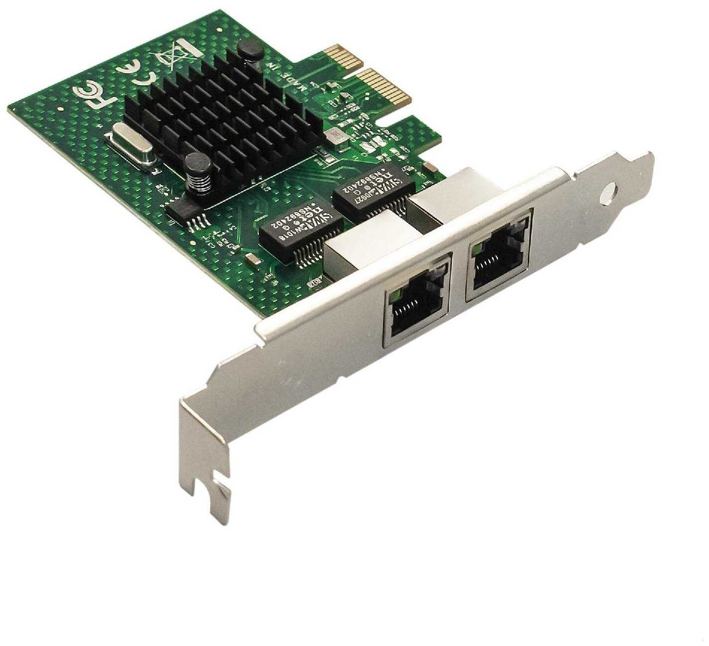 Сетевой адаптер EXEGATE EXE-BCM5720 (PCI-E x1 v2.0, 2xRJ45, 10/100/1000Mbps)