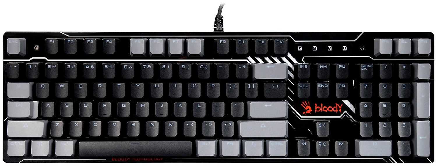 Клавиатура A4Tech Bloody B808N механическая черныйсерый USB for gamer LED фотография 3