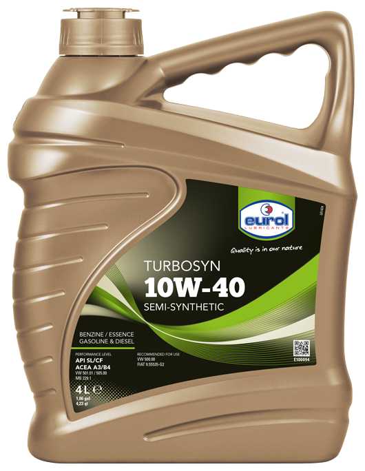 Полусинтетическое моторное масло Eurol Turbosyn 10W-40 Semi-synthetic фотография 2