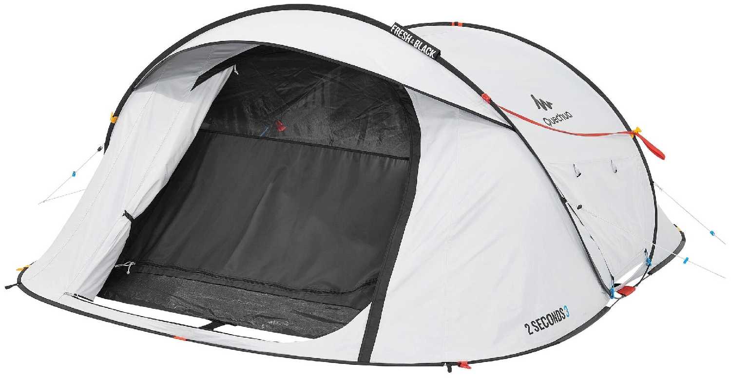Палатка для кемпинга 3-местная 2 SECONDS FRESH&BLACK QUECHUA X Decathlon фотография 7