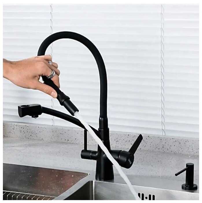 Смеситель для кухни Chipponi 211 (211BL) фотография 9