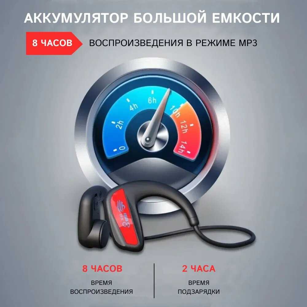 Беспроводные Bluetooth наушники Наушники для подводного плавания с костной проводимостью фотография 2