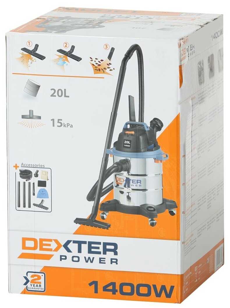 Строительный пылесос DEXTER Power 20 л фотография 17