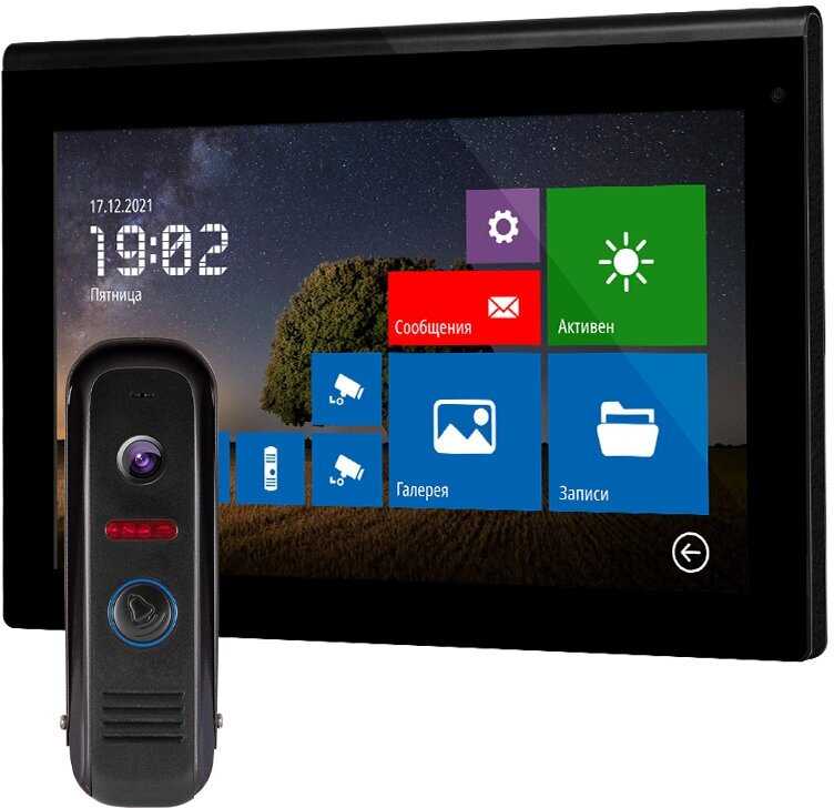 Комплект WIFI видеодомофона COMFY 10 DARK FHD WIFI KIT