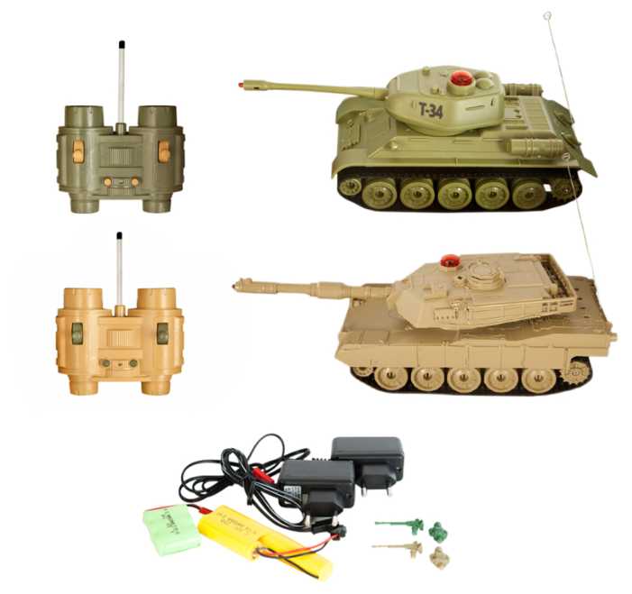 Набор техники Пламенный мотор Танковый бой Т34 - Abrams M1A2 870236, 1:32, 22 см фотография 1