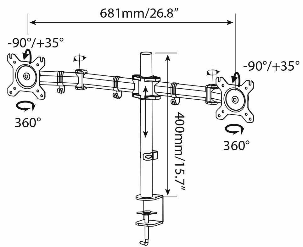 Кронштейн для мониторов CACTUS CS-VM-D29 фотография 4
