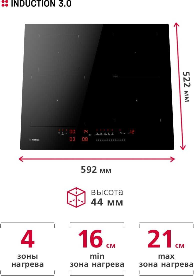 Индукционная варочная поверхность Hansa Induction 3.0 (BHI67606) фотография 10