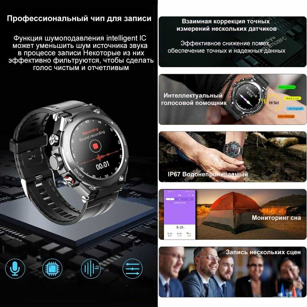 Умные часы MP3 Bluetooth гарнитура Умные часы с наушниками MP3 Bluetooth (3 в 1) фотография 5