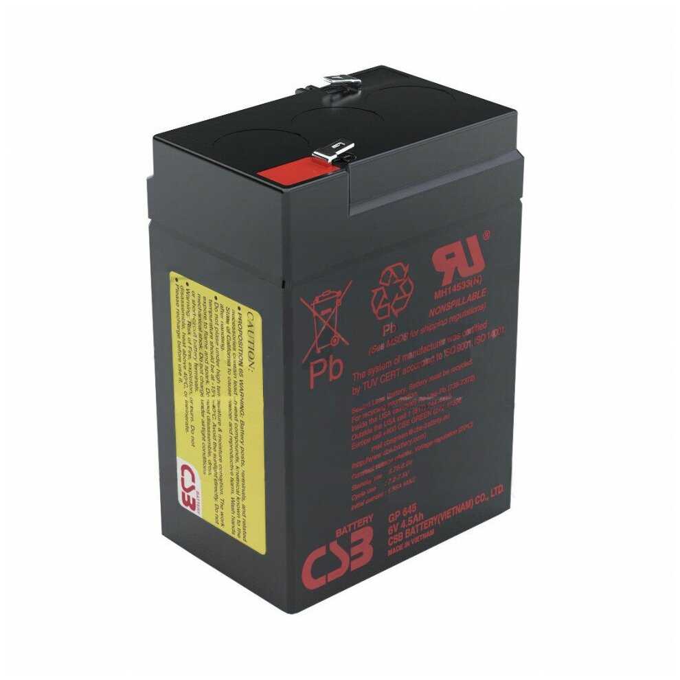 Аккумуляторная батарея CSB GP 645 фотография 4