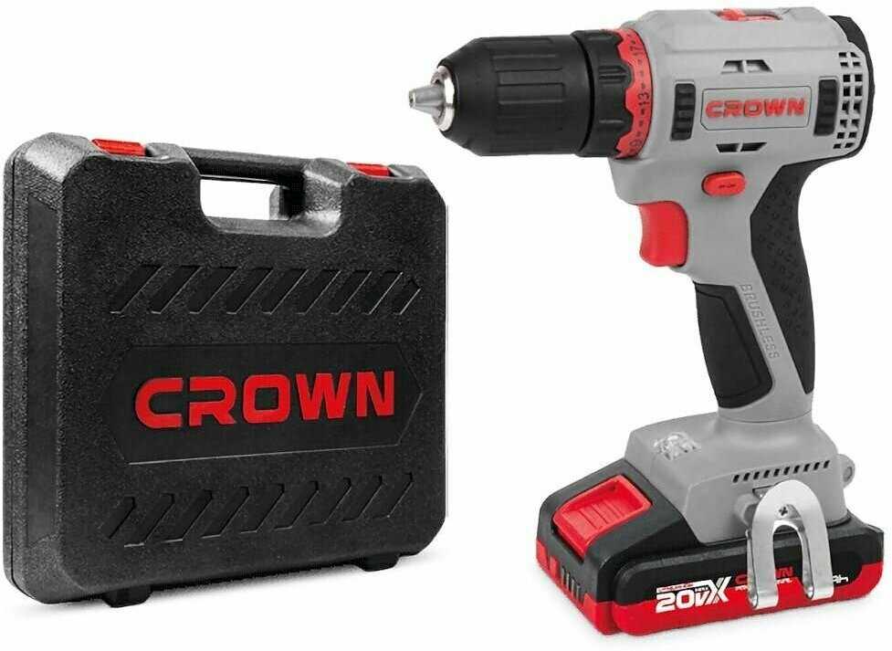 Дрель-шуруповерт аккумуляторный CROWN CT21129HMX-2 фотография 3