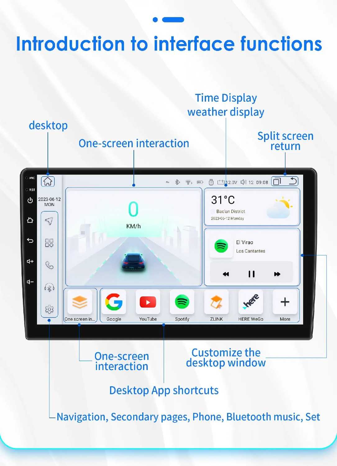 Автомагнитола Carplay Android для Volkswagen VW Touareg Multivan T5 Transporte 2004-2011 (7862) фотография 7