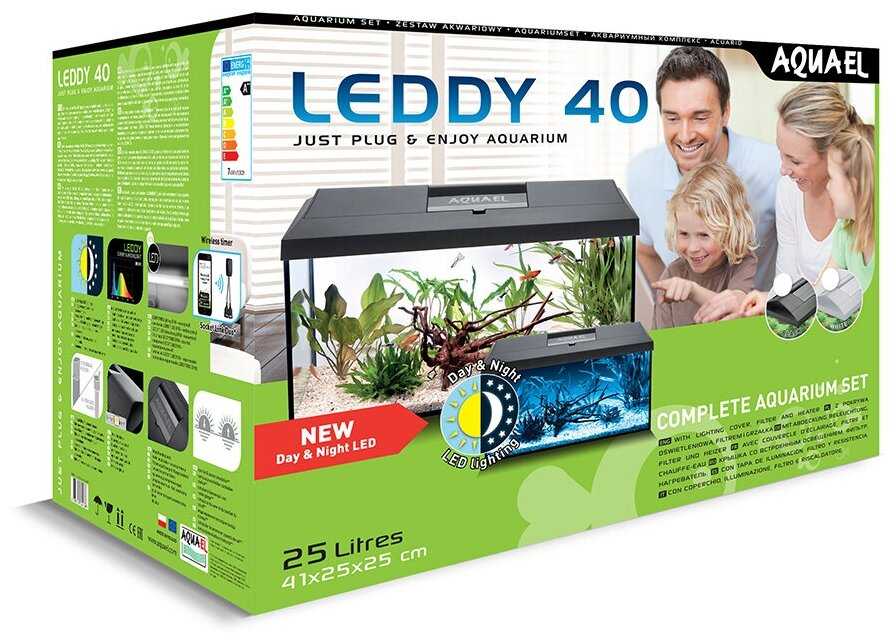 Аквариум AQUAEL LEDDY SET PLUS DAY & NIGHT 2.0 40 белый (25 л) фотография 1