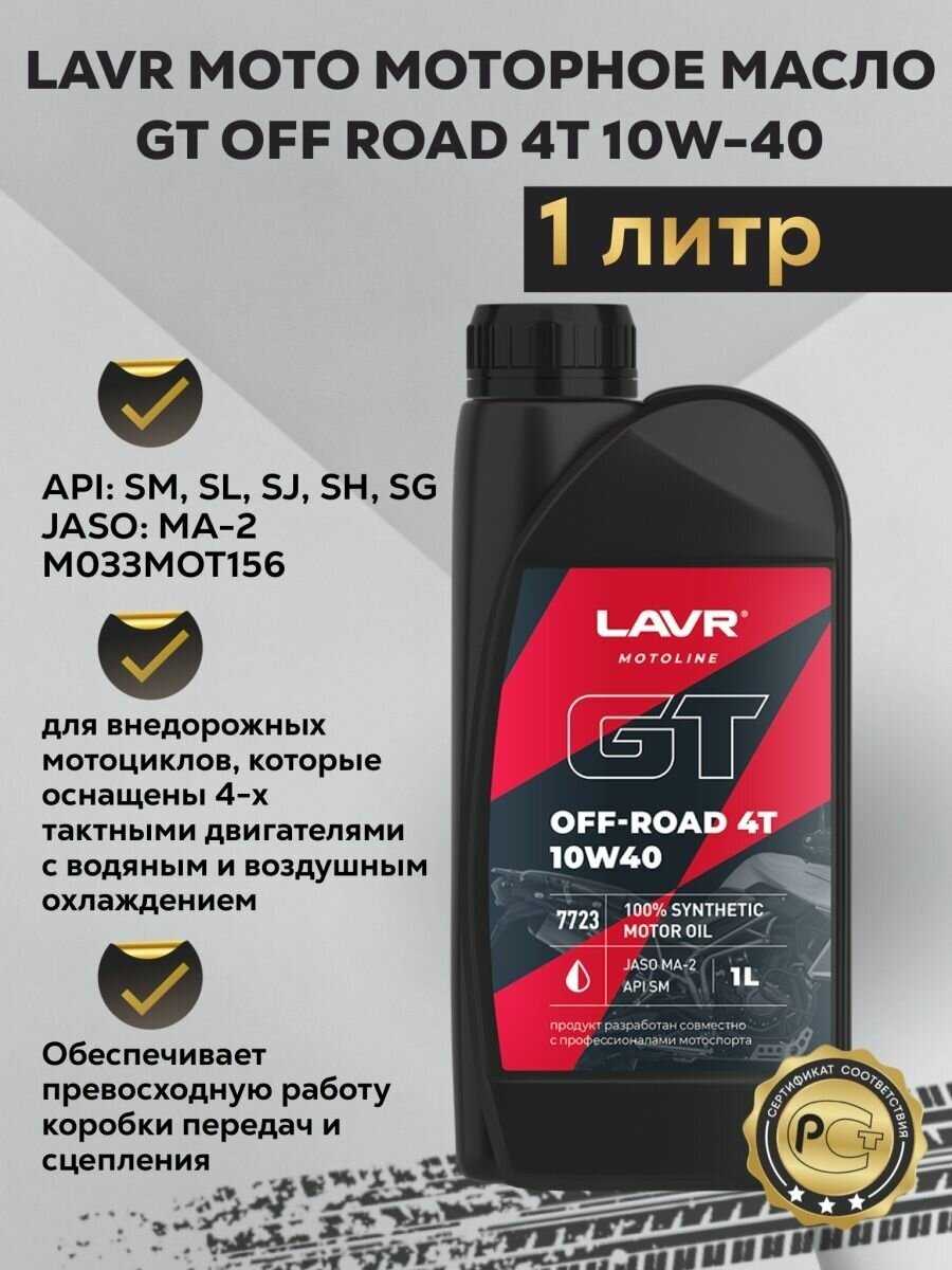 Моторное масло LAVR GT OFF ROAD 4T 10W-40 фотография 15