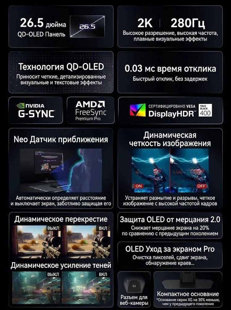 Монитор ASUS ROG Strix OLED XG27AQDMES фотография 2