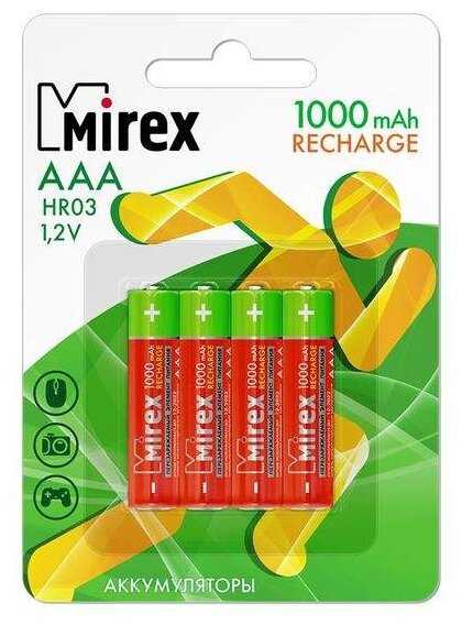Аккумулятор Mirex Rechargeable AAA (1000 мА·ч)