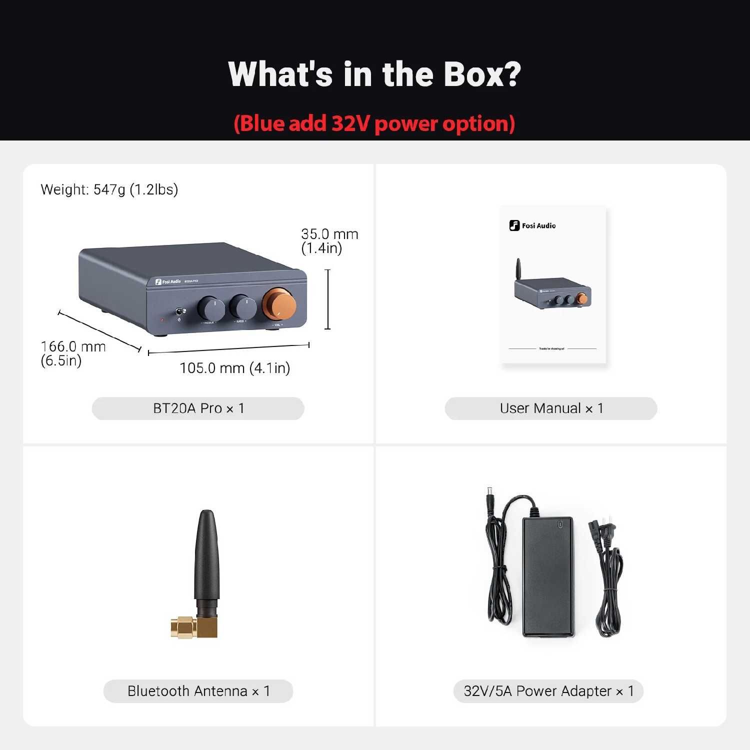 Усилитель для колонок Fosi Audio BT20A Pro 300 Вт
