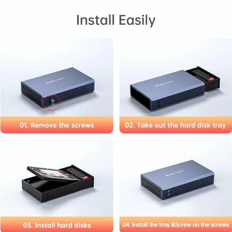 Корпус для SSD накопителя ACASIS TBU405pro (40 Гбит/с) фотография 19