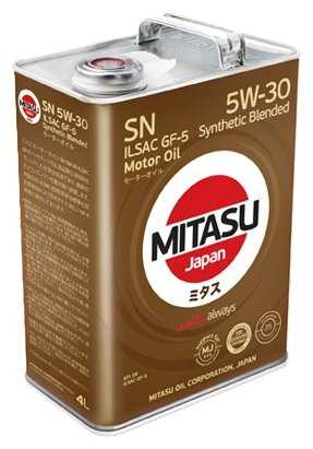 Синтетическое моторное масло Mitasu MJ-120 Motor Oil SN 5W-30 фотография 1