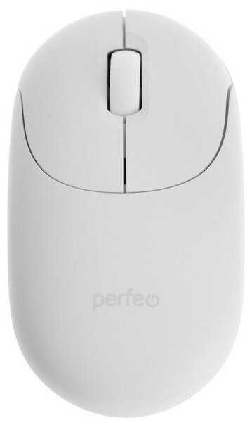 Мышь Perfeo Slim, беспроводная, оптическая, 1200 dpi, USB, белая фотография 2