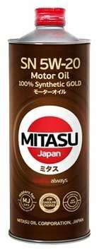 Синтетическое моторное масло Mitasu MJ-100 Gold SN 5W-20
