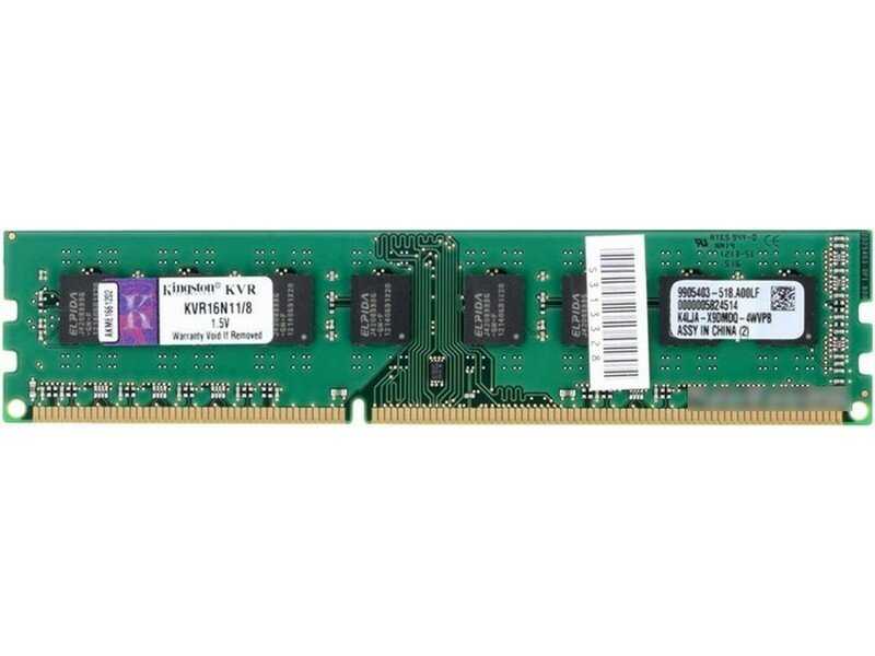 Оперативная память Kingston ValueRAM 8 ГБ DDR3 DIMM (KVR16N11/8WP) фотография 14