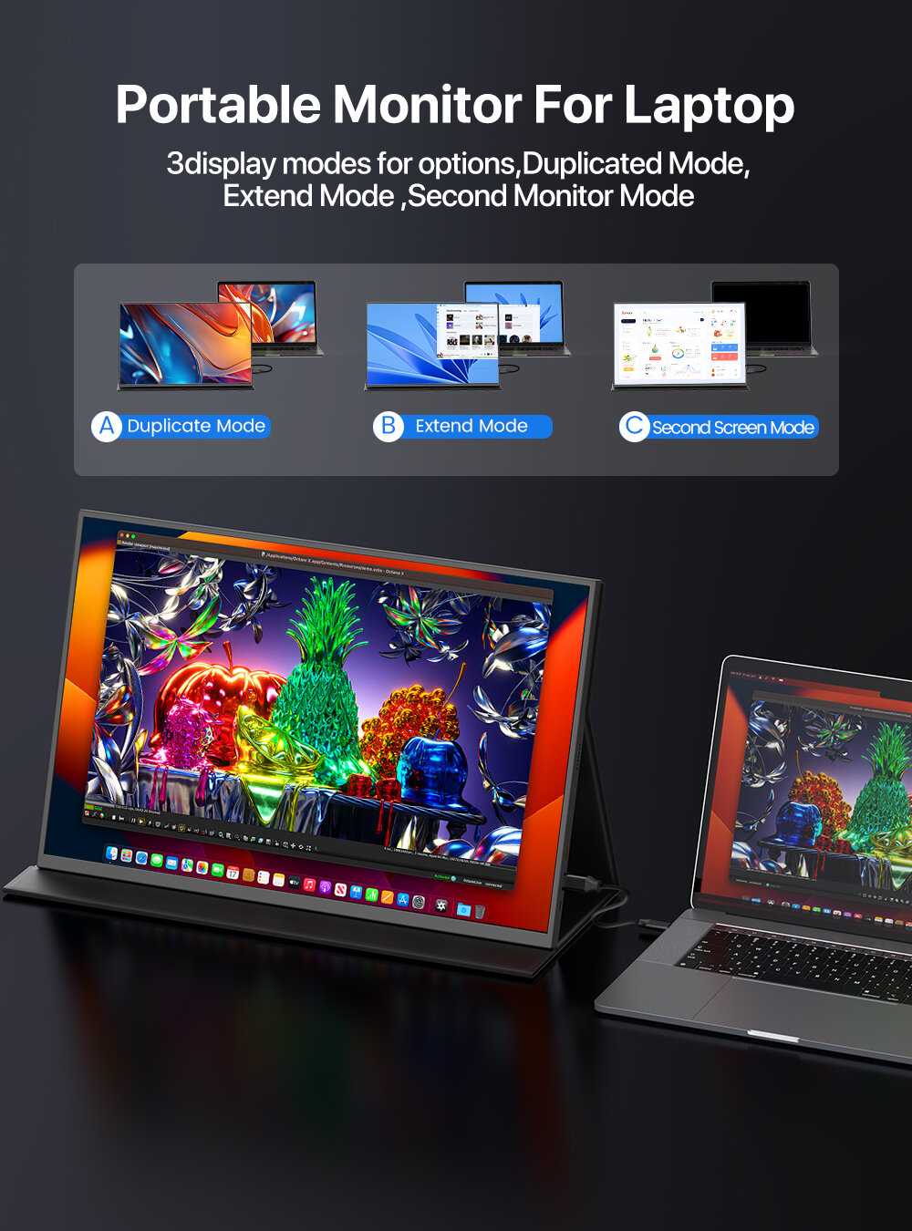 Портативный игровой монитор UPerfect UGameB118 2560x1600 144 Гц IPS фотография 13