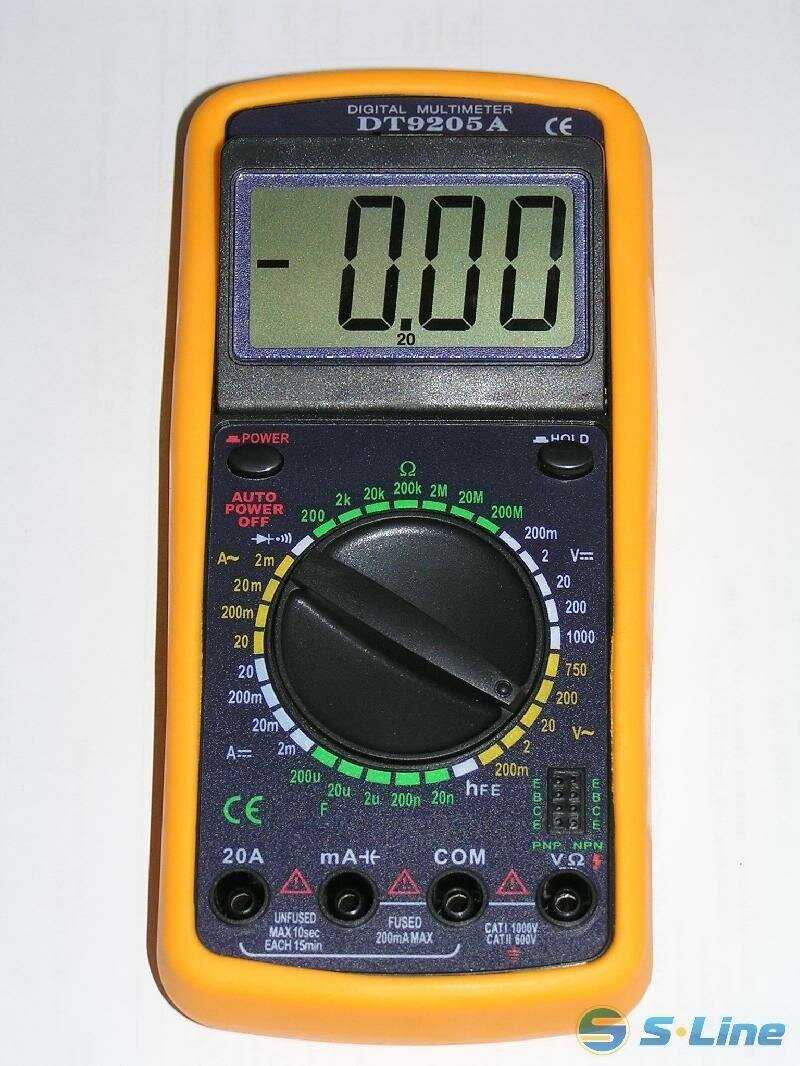 Мультиметры Noname Мультиметр цифровой S-line DT-9205A фотография 1
