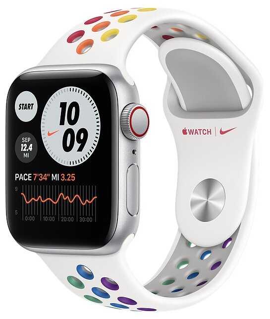 Умные часы Apple Watch SE GPS + Cellular 40мм Aluminum Case with Nike Sport Band фотография 6